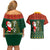 Custom South Africa Christmas Couples Matching Off Shoulder Short Dress and Hawaiian Shirt Geseende Kersfees Santa Claus African Pattern - Wonder Print Shop