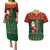 Custom South Africa Christmas Couples Matching Puletasi Dress and Hawaiian Shirt Geseende Kersfees Santa Claus African Pattern - Wonder Print Shop