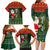 Custom South Africa Christmas Family Matching Long Sleeve Bodycon Dress and Hawaiian Shirt Geseende Kersfees Santa Claus African Pattern - Wonder Print Shop