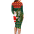 Custom South Africa Christmas Family Matching Long Sleeve Bodycon Dress and Hawaiian Shirt Geseende Kersfees Santa Claus African Pattern - Wonder Print Shop