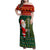 Custom South Africa Christmas Family Matching Off Shoulder Maxi Dress and Hawaiian Shirt Geseende Kersfees Santa Claus African Pattern - Wonder Print Shop