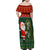 Custom South Africa Christmas Family Matching Off Shoulder Maxi Dress and Hawaiian Shirt Geseende Kersfees Santa Claus African Pattern - Wonder Print Shop