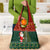 Custom South Africa Christmas Grocery Bag Geseende Kersfees Santa Claus African Pattern