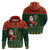 Custom South Africa Christmas Hoodie Geseende Kersfees Santa Claus African Pattern - Wonder Print Shop