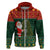 Custom South Africa Christmas Hoodie Geseende Kersfees Santa Claus African Pattern - Wonder Print Shop