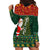 Custom South Africa Christmas Hoodie Dress Geseende Kersfees Santa Claus African Pattern - Wonder Print Shop