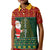 Custom South Africa Christmas Kid Polo Shirt Geseende Kersfees Santa Claus African Pattern - Wonder Print Shop