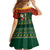 Custom South Africa Christmas Kid Short Sleeve Dress Geseende Kersfees Santa Claus African Pattern - Wonder Print Shop