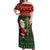 Custom South Africa Christmas Off Shoulder Maxi Dress Geseende Kersfees Santa Claus African Pattern - Wonder Print Shop