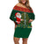 Custom South Africa Christmas Off Shoulder Short Dress Geseende Kersfees Santa Claus African Pattern - Wonder Print Shop