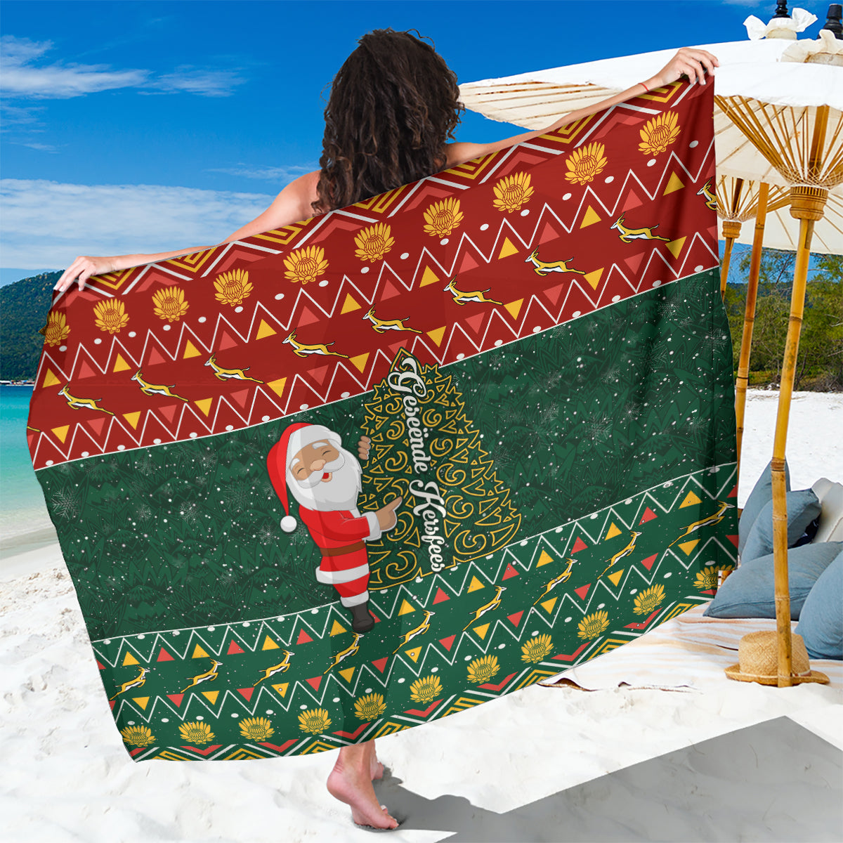 custom-south-africa-christmas-sarong-geseende-kersfees-santa-claus-african-pattern