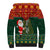 Custom South Africa Christmas Sherpa Hoodie Geseende Kersfees Santa Claus African Pattern - Wonder Print Shop