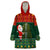 Custom South Africa Christmas Wearable Blanket Hoodie Geseende Kersfees Santa Claus African Pattern - Wonder Print Shop