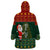 Custom South Africa Christmas Wearable Blanket Hoodie Geseende Kersfees Santa Claus African Pattern - Wonder Print Shop