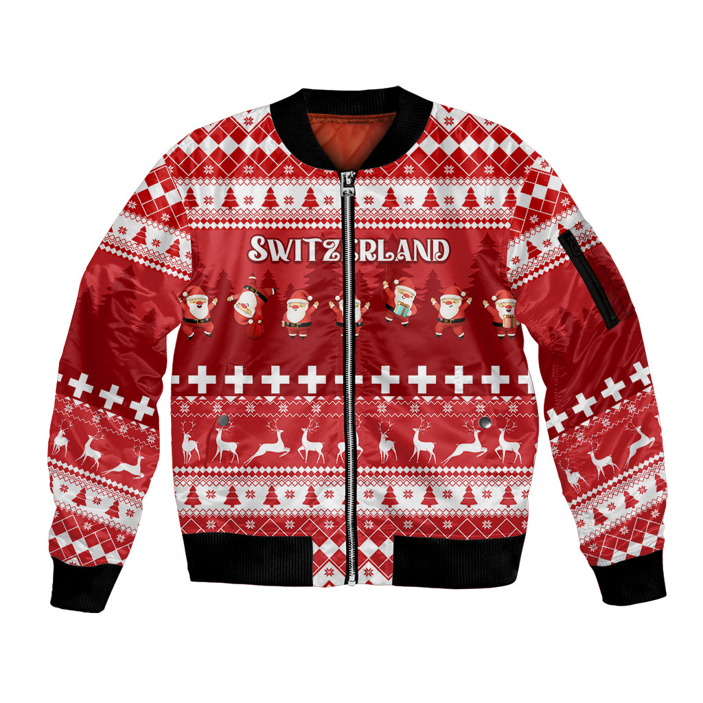 custom-switzerland-christmas-sleeve-zip-bomber-jacket-merry-christmas-funny-santa-claus