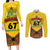 Ghana Independence Day Couples Matching Long Sleeve Bodycon Dress and Long Sleeve Button Shirt Freedom and Justice African Pattern