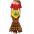 Ghana Independence Day Family Matching Mermaid Dress and Hawaiian Shirt Freedom and Justice African Pattern