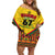 Ghana Independence Day Family Matching Off Shoulder Short Dress and Hawaiian Shirt Freedom and Justice African Pattern