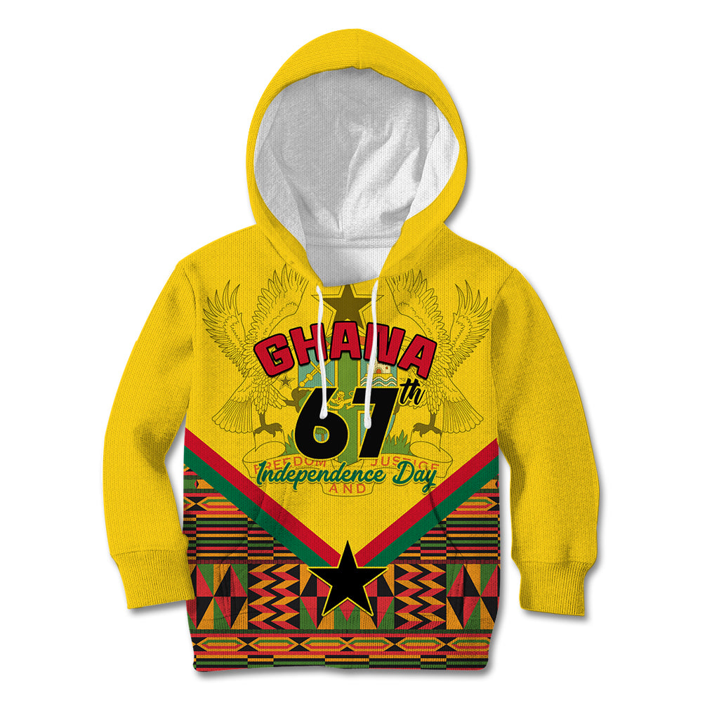 Ghana Independence Day Kid Hoodie Freedom and Justice African Pattern