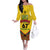 Ghana Independence Day Off The Shoulder Long Sleeve Dress Freedom and Justice African Pattern - Wonder Print Shop