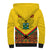 Ghana Independence Day Sherpa Hoodie Freedom and Justice African Pattern