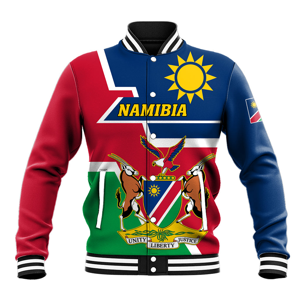 Namibia Independence Day Baseball Jacket Coat Of Arms Unique Style - Wonder Print Shop