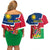 Namibia Independence Day Couples Matching Off Shoulder Short Dress and Hawaiian Shirt Coat Of Arms Unique Style - Wonder Print Shop