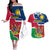 Namibia Independence Day Couples Matching Off The Shoulder Long Sleeve Dress and Hawaiian Shirt Coat Of Arms Unique Style - Wonder Print Shop