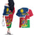 Namibia Independence Day Couples Matching Off The Shoulder Long Sleeve Dress and Hawaiian Shirt Coat Of Arms Unique Style - Wonder Print Shop