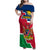 Namibia Independence Day Family Matching Off Shoulder Maxi Dress and Hawaiian Shirt Coat Of Arms Unique Style - Wonder Print Shop