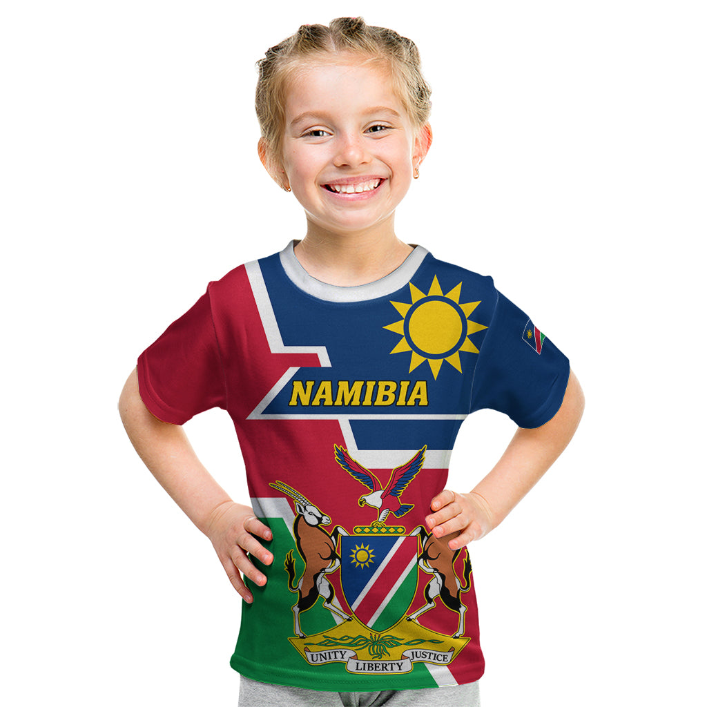 Namibia Independence Day Kid T Shirt Coat Of Arms Unique Style - Wonder Print Shop