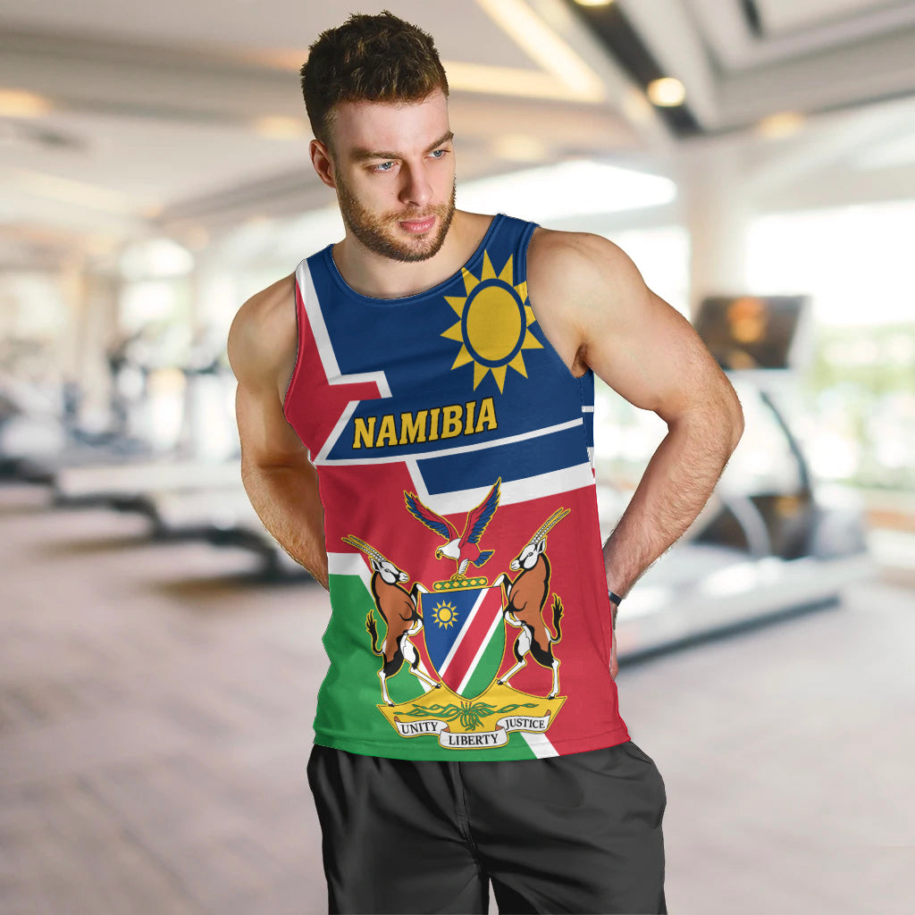 Namibia Independence Day Men Tank Top Coat Of Arms Unique Style - Wonder Print Shop