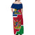 Namibia Independence Day Off Shoulder Maxi Dress Coat Of Arms Unique Style - Wonder Print Shop