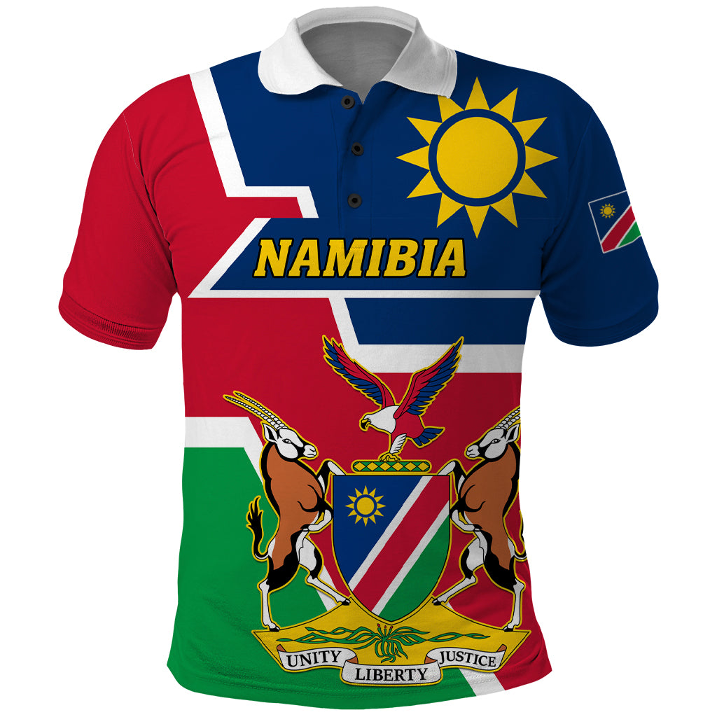 Namibia Independence Day Polo Shirt Coat Of Arms Unique Style - Wonder Print Shop