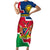 Namibia Independence Day Short Sleeve Bodycon Dress Coat Of Arms Unique Style