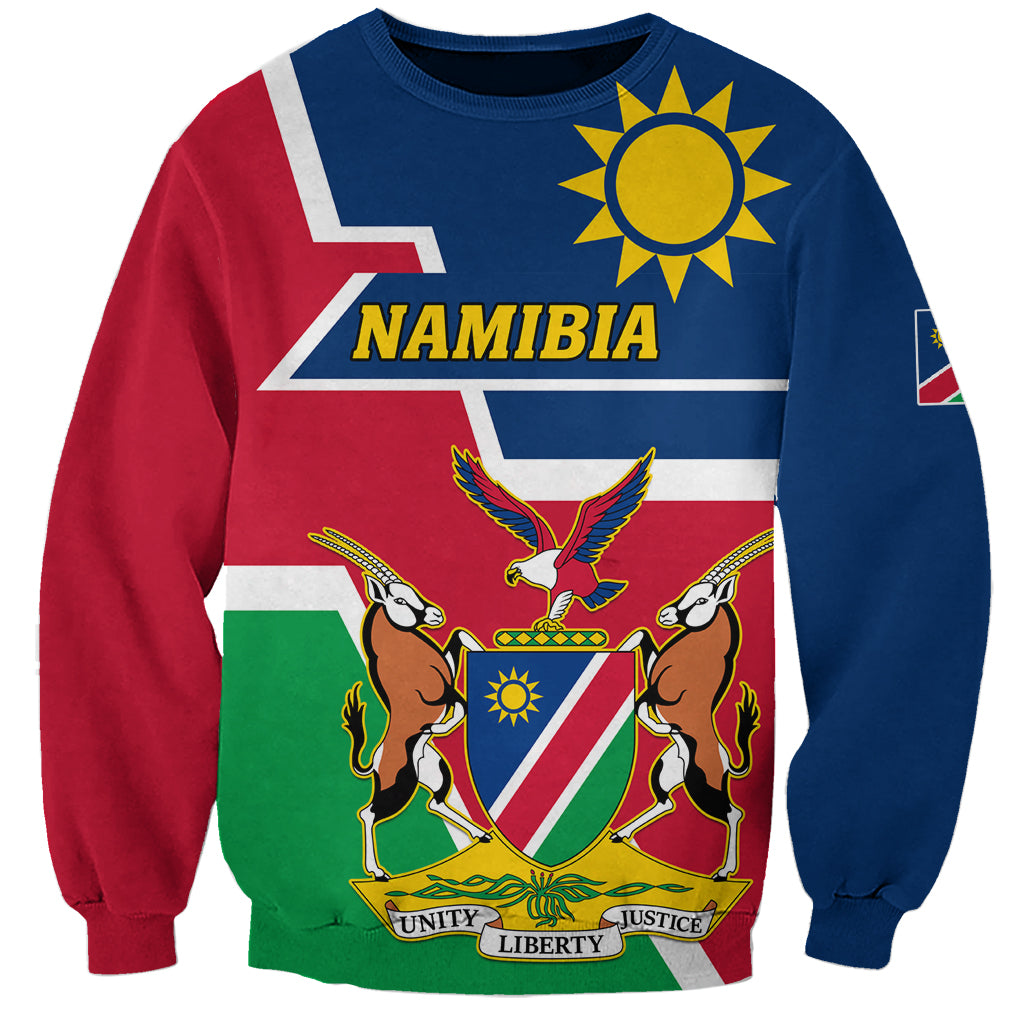 Namibia Independence Day Sweatshirt Coat Of Arms Unique Style - Wonder Print Shop