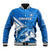 Greece Independence Day Baseball Jacket Eleftheria i Thanatos Dolphin Jumping - Wonder Print Shop