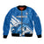 Greece Independence Day Bomber Jacket Eleftheria i Thanatos Dolphin Jumping - Wonder Print Shop