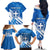 Greece Independence Day Family Matching Off Shoulder Long Sleeve Dress and Hawaiian Shirt Eleftheria i Thanatos Dolphin Jumping - Wonder Print Shop