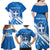 Greece Independence Day Family Matching Off Shoulder Maxi Dress and Hawaiian Shirt Eleftheria i Thanatos Dolphin Jumping - Wonder Print Shop