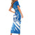 Greece Independence Day Family Matching Short Sleeve Bodycon Dress and Hawaiian Shirt Eleftheria i Thanatos Dolphin Jumping - Wonder Print Shop