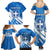 Greece Independence Day Family Matching Summer Maxi Dress and Hawaiian Shirt Eleftheria i Thanatos Dolphin Jumping - Wonder Print Shop