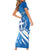 Greece Independence Day Short Sleeve Bodycon Dress Eleftheria i Thanatos Dolphin Jumping - Wonder Print Shop