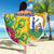 Saint Vincent and the Grenadines Beach Blanket Stylized Peacock Feather Royal