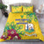 Saint Vincent and the Grenadines Bedding Set Stylized Peacock Feather Royal