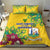 Saint Vincent and the Grenadines Bedding Set Stylized Peacock Feather Royal