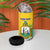 Personalized Saint Vincent and the Grenadines 4 in 1 Can Cooler Tumbler Stylized Peacock Feather Royal