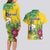 Personalized Saint Vincent and the Grenadines Couples Matching Long Sleeve Bodycon Dress and Hawaiian Shirt Stylized Peacock Feather Royal