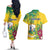 Personalized Saint Vincent and the Grenadines Couples Matching Off The Shoulder Long Sleeve Dress and Hawaiian Shirt Stylized Peacock Feather Royal