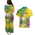 Personalized Saint Vincent and the Grenadines Couples Matching Puletasi and Hawaiian Shirt Stylized Peacock Feather Royal